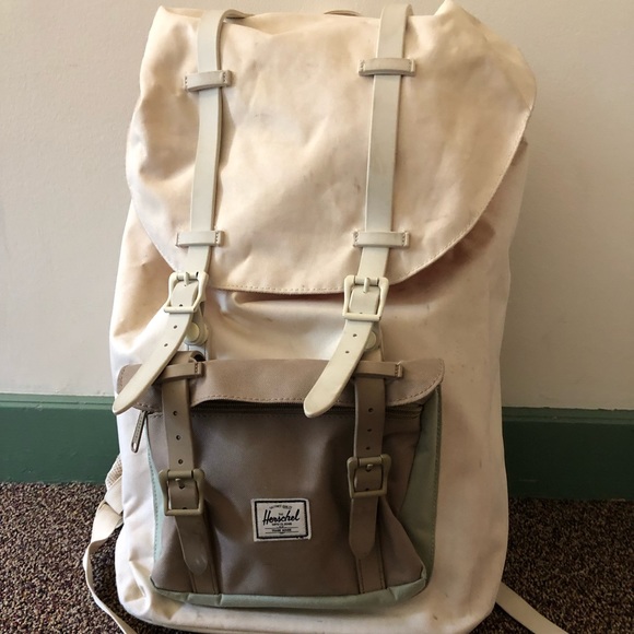 herschel cream backpack